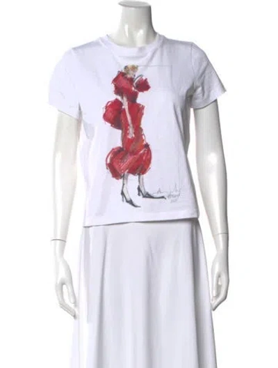 Pre-owned Marc Jacobs Graphic Print Crew Neck T-shirt In White