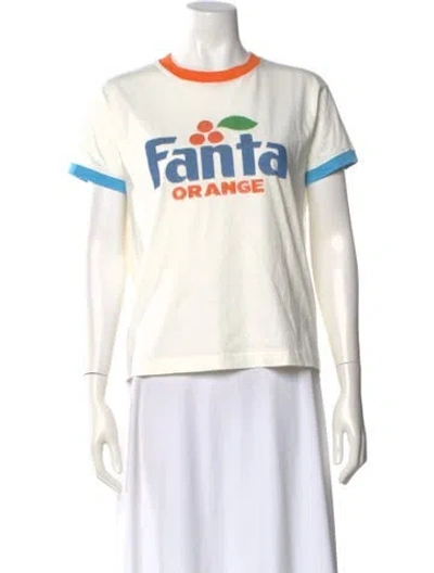 Pre-owned Marc Jacobs Graphic Print Crew Neck T-shirt In White