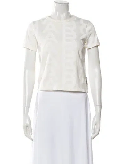 Pre-owned Marc Jacobs Graphic Print Crew Neck T-shirt In White