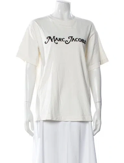 Pre-owned Marc Jacobs Graphic Print Crew Neck T-shirt In White