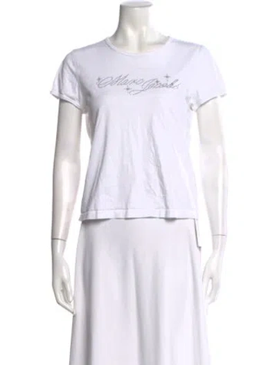 Pre-owned Marc Jacobs Graphic Print Crew Neck T-shirt In White