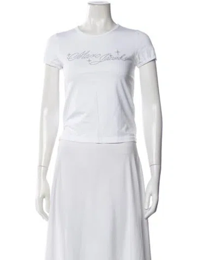 Pre-owned Marc Jacobs Graphic Print Crew Neck T-shirt In White