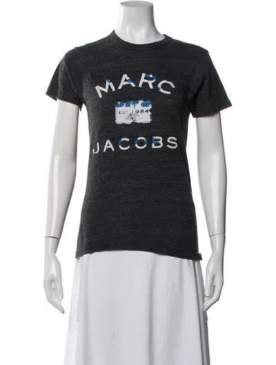 Pre-owned Marc Jacobs Graphic Print Crew Neck T-shirt In White