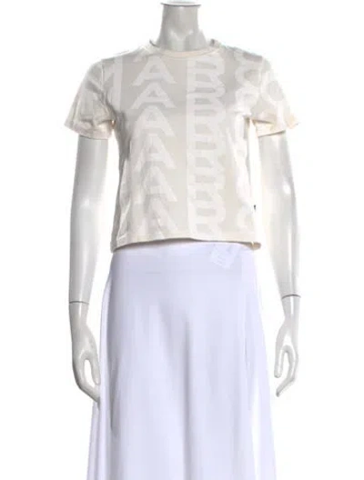 Pre-owned Marc Jacobs Graphic Print Crew Neck T-shirt In White