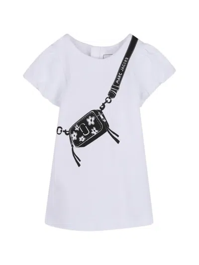 Marc Jacobs Kids' Graphic-print Dress In White