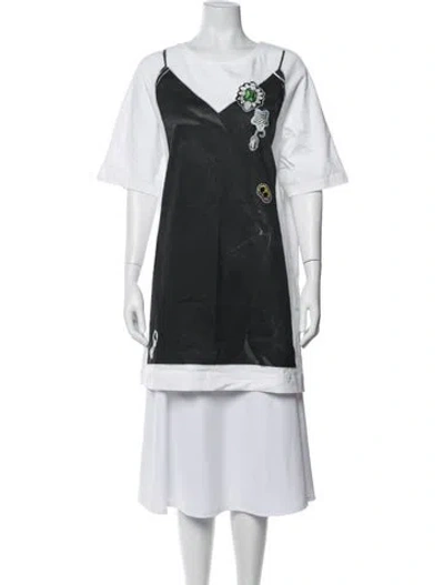 Pre-owned Marc Jacobs Graphic Print Dress In White