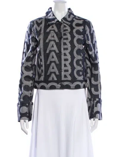 Pre-owned Marc Jacobs Graphic Print Evening Jacket W/ Tags In Blue