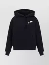 Marc Jacobs Graphic Print Hoodie Front Pocket In Black
