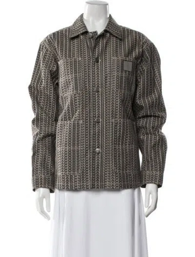 Pre-owned Marc Jacobs Graphic Print Jacket In Brown