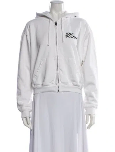 Pre-owned Marc Jacobs Graphic Print Jacket In White