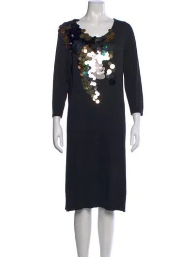 Pre-owned Marc Jacobs Graphic Print Knee-length Dress In Black