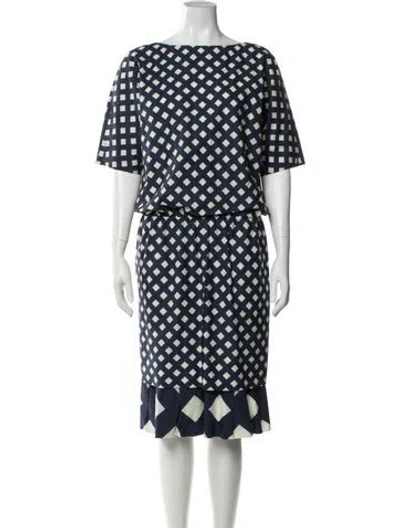 Pre-owned Marc Jacobs Graphic Print Knee-length Dress In Blue