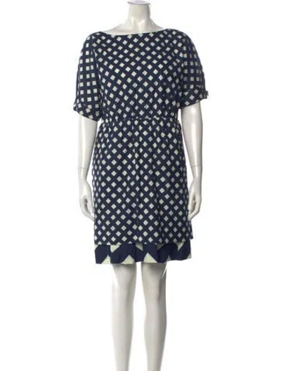 Pre-owned Marc Jacobs Graphic Print Knee-length Dress In Blue