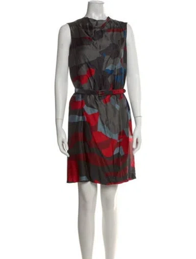 Pre-owned Marc Jacobs Graphic Print Knee-length Dress In Gray