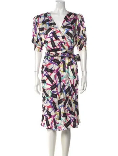 Pre-owned Marc Jacobs Graphic Print Midi Length Dress In Neutrals