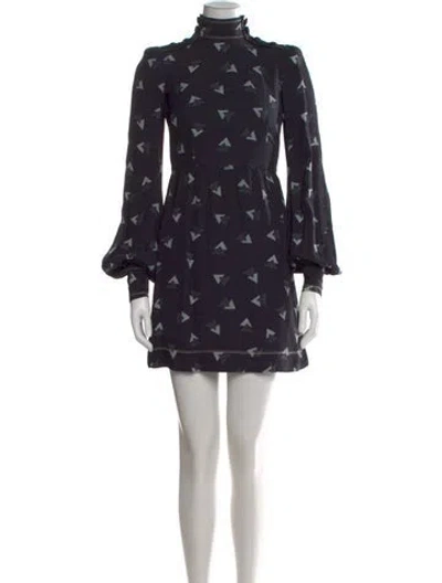 Pre-owned Marc Jacobs Graphic Print Mini Dress In Black