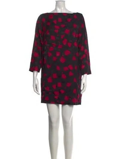 Pre-owned Marc Jacobs Graphic Print Mini Dress In Black