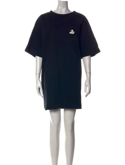 Pre-owned Marc Jacobs Graphic Print Mini Dress In Black