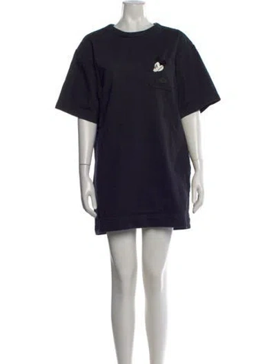 Pre-owned Marc Jacobs Graphic Print Mini Dress In Black