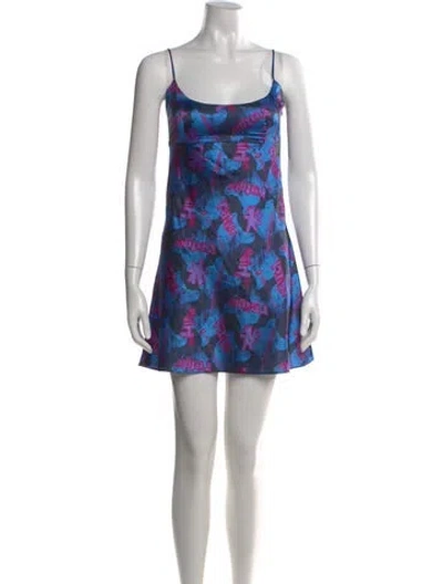 Pre-owned Marc Jacobs Graphic Print Mini Dress In Multi