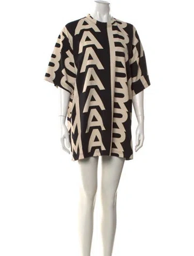 Pre-owned Marc Jacobs Graphic Print Mini Dress In Neutral