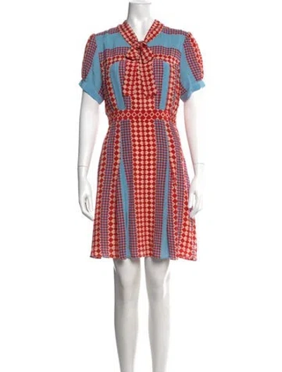 Pre-owned Marc Jacobs Graphic Print Mini Dress In Red