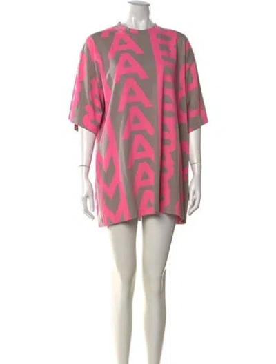 Pre-owned Marc Jacobs Graphic Print Mini Dress W/ Tags In Pink