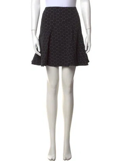 Pre-owned Marc Jacobs Graphic Print Mini Skirt In Black