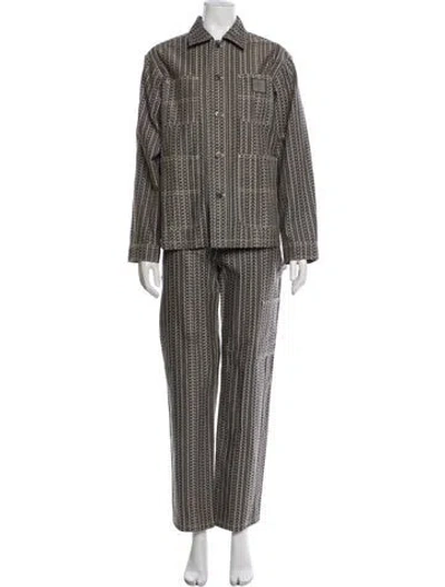 Pre-owned Marc Jacobs Graphic Print Pant Set In Neutrals