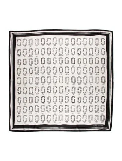 Pre-owned Marc Jacobs Graphic Print Scarf In Black