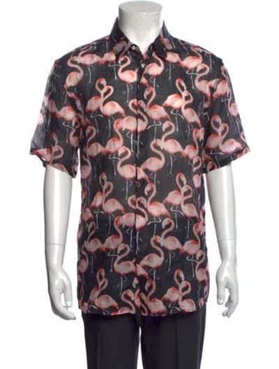 Pre-owned Marc Jacobs Graphic Print Short Sleeve Shirt W/ Tags In Black/pink