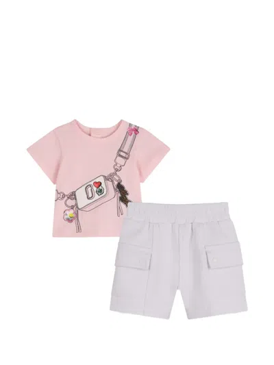 Marc Jacobs Babies' Graphic-print Shorts Set In Multi