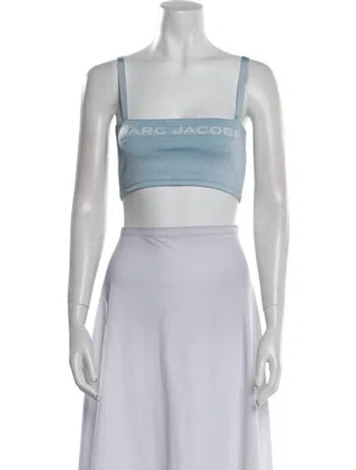 Pre-owned Marc Jacobs Graphic Print Square Neckline Sweater In Black