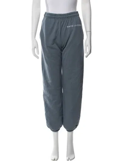 Pre-owned Marc Jacobs Graphic Print Straight Leg Pants In Blue