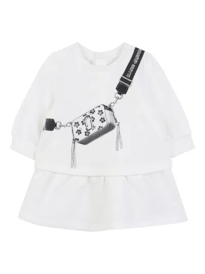 Marc Jacobs Graphic-print Layered Dress In White