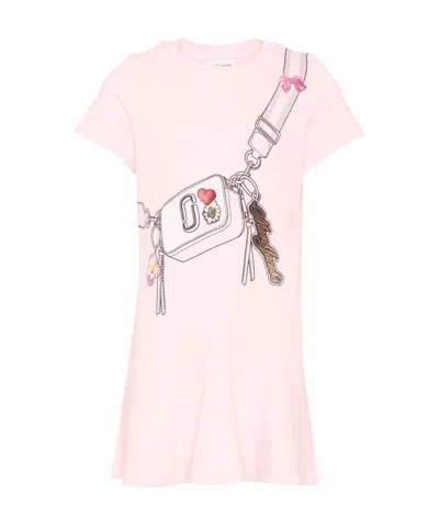 Marc Jacobs Graphic-print Ruffled Dress In Pink