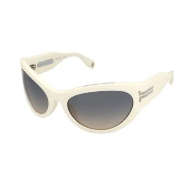 Marc Jacobs Gray Acetate Sunglasses In White