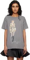 Marc Jacobs Gray 'look 22' Oversized T-shirt In Multi