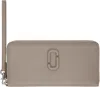 Marc Jacobs Gray 'the Covered J Marc' Continental Wallet In 055 Cement