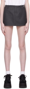 Marc Jacobs Push Lock Mini Skirt In 015 Charcoal