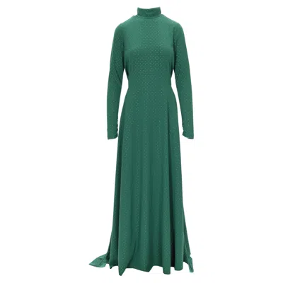 Pre-owned Marc Jacobs Green Crystal Long Gown - '10s