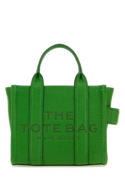 Marc Jacobs Green Leather Micro The Tote Bag Handbag In Kiwi