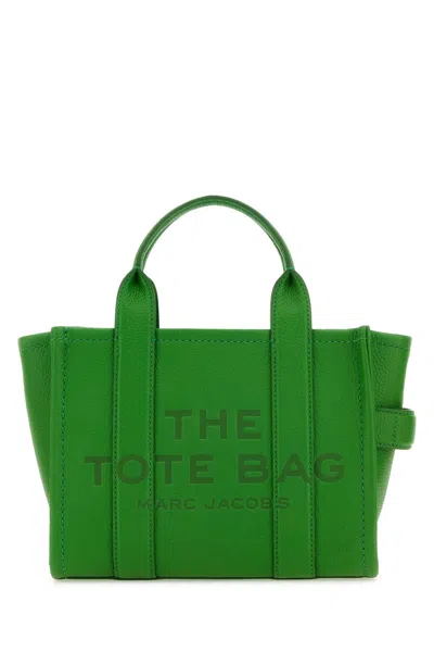 Marc Jacobs Green Leather Mini The Tote Bag Handbag In Kiwi