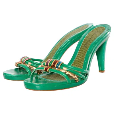 Pre-owned Marc Jacobs , Green Leather Sandals