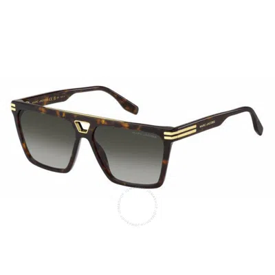 Marc Jacobs Green Shaded Browline Men's Sunglasses Marc 717/s 0086/9k 58 In Black