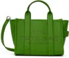 MARC JACOBS GREEN 'THE LEATHER SMALL' TOTE