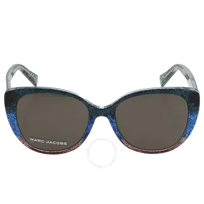 Marc Jacobs Grey Blue Butterfly Ladies Sunglasses Marc 421/s 0stx/ir 54 In Grey/blue