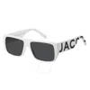 Marc Jacobs Grey Browline Unisex Sunglasses Marc Logo 096/s 0ccp/ir 57