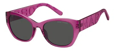 Marc Jacobs Grey Cat Eye Ladies Sunglasses Marc 807/s 0mu1/ir 54 In Purple