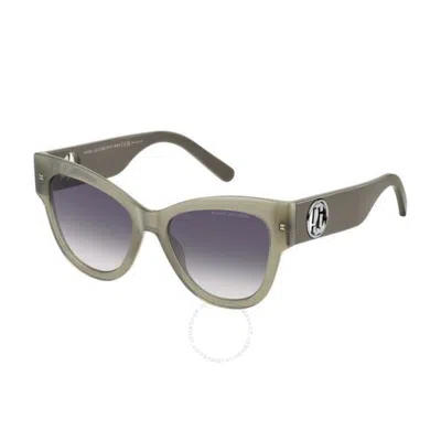 Marc Jacobs Grey Gradient Cat Eye Ladies Sunglasses Marc 697/s 06cr/9o 53 In Green